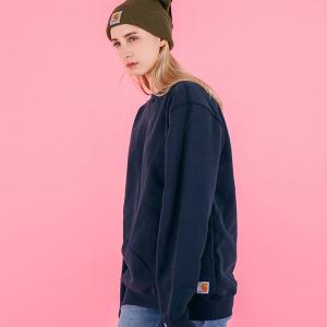 (K124) 미드웨이트 맨투맨 NAVY